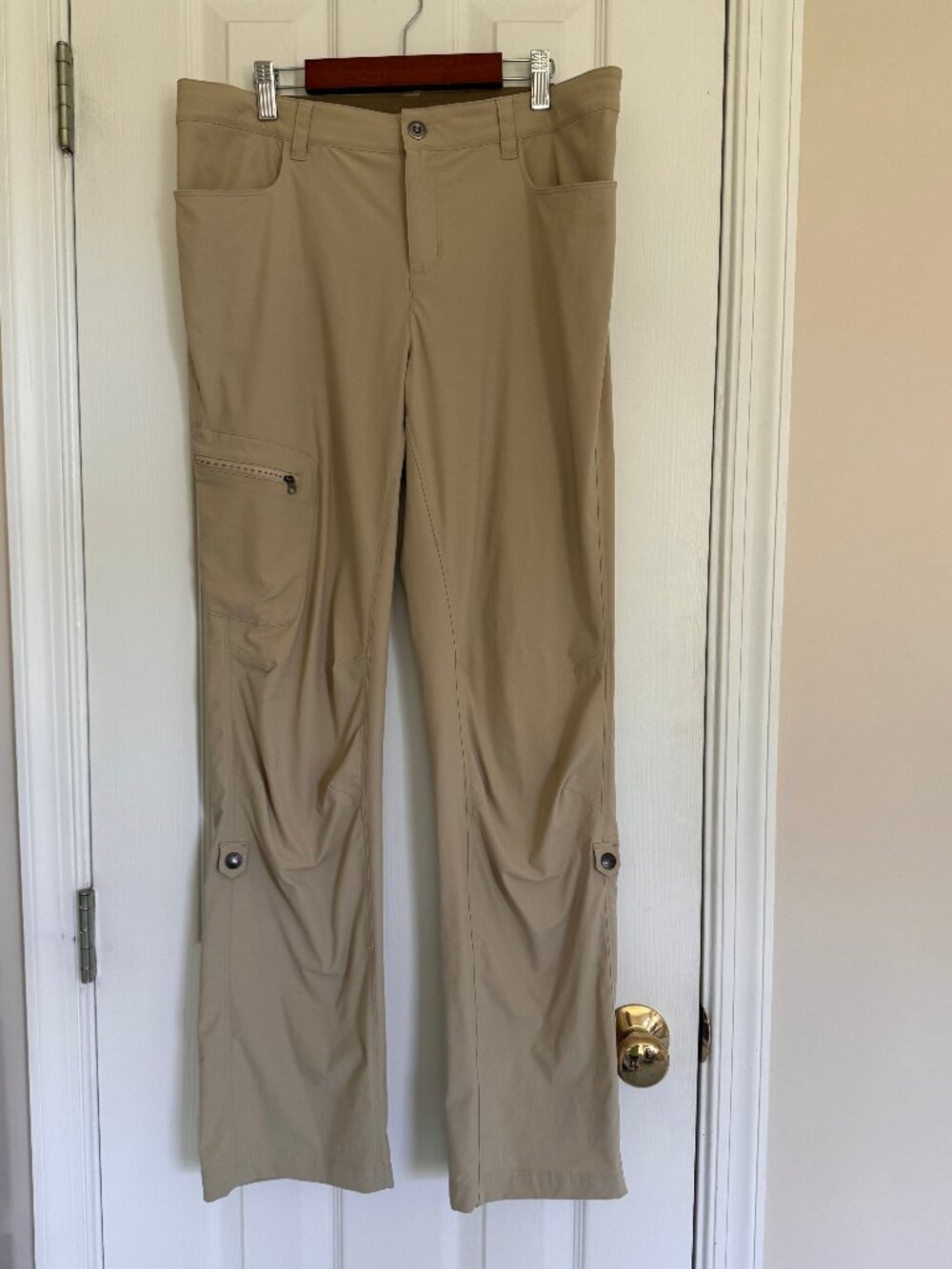 Patagonia hiking/trekking pants - size womens 10 - in beige
